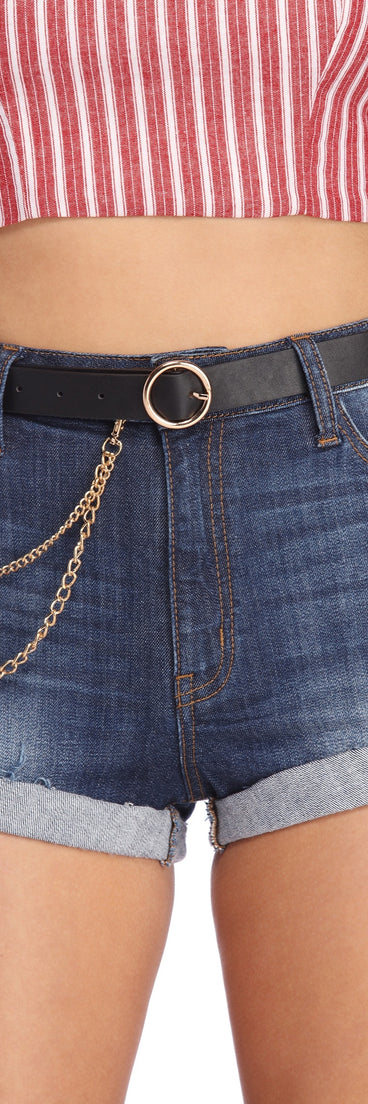 Double Swag Chain Ring Belt for 2022 festival outfits, festival dress, outfits for raves, concert outfits, and/or club outfits