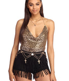 Layered Cross Charm Chain Belt for 2022 festival outfits, festival dress, outfits for raves, concert outfits, and/or club outfits