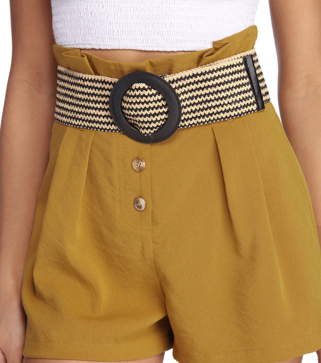 Striped Straw Belt for 2022 festival outfits, festival dress, outfits for raves, concert outfits, and/or club outfits