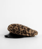Leopard Cabby Hat for 2022 festival outfits, festival dress, outfits for raves, concert outfits, and/or club outfits