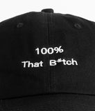 100% That B Script Cap is a trendy pick to create 2023 festival outfits, festival dresses, outfits for concerts or raves, and complete your best party outfits!