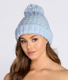 Snow Angel Pom Pom Knit Beanie