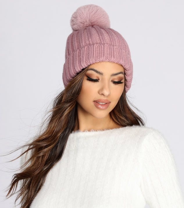 Winter Nights Pom Knit Beanie