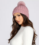 Winter Nights Pom Knit Beanie