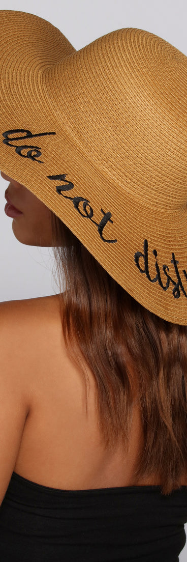 Do Not Disturb Woven Hat is a trendy pick to create 2023 festival outfits, festival dresses, outfits for concerts or raves, and complete your best party outfits!
