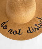 Do Not Disturb Woven Hat is a trendy pick to create 2023 festival outfits, festival dresses, outfits for concerts or raves, and complete your best party outfits!