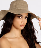 Poolside Elegance Floppy Straw Hat