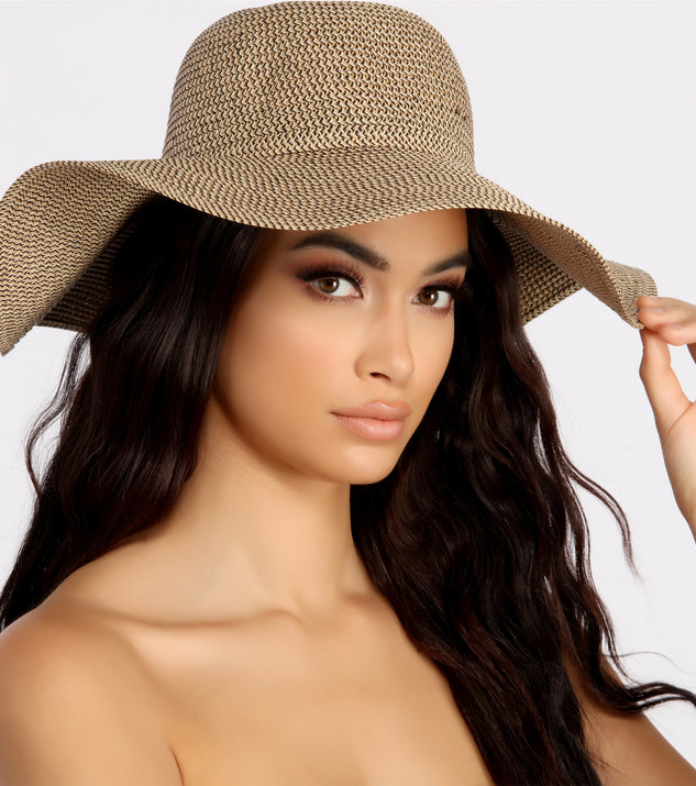 Poolside Elegance Floppy Straw Hat