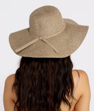 Poolside Elegance Floppy Straw Hat