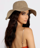 Poolside Elegance Floppy Straw Hat