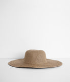 Poolside Elegance Floppy Straw Hat