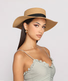 On That Basic Vibe Straw Boater Hat