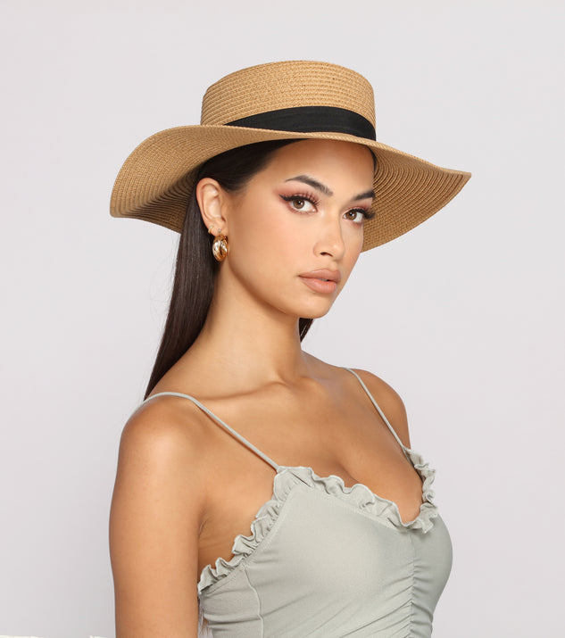 On That Basic Vibe Straw Boater Hat