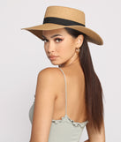 On That Basic Vibe Straw Boater Hat