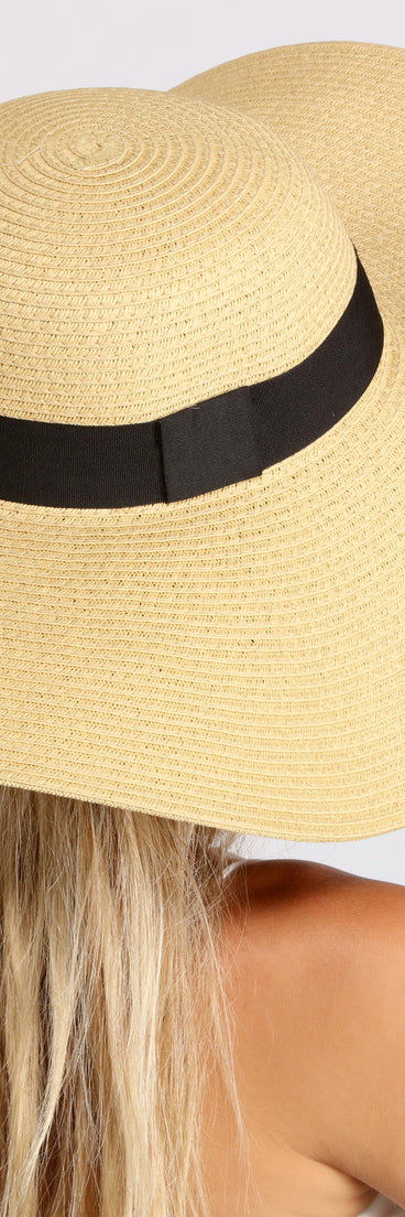 Island Gal Straw Floppy Hat