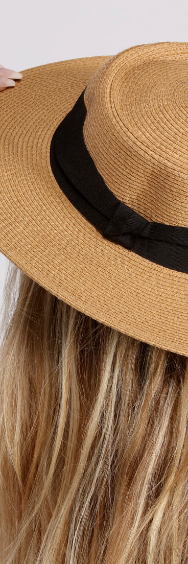 Feel The Breeze Straw Tan Boater Hat