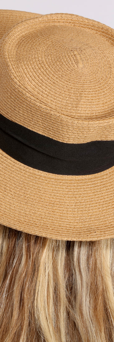 Feel The Breeze Straw Tan Boater Hat