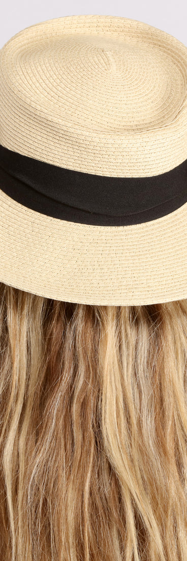 Feel The Breeze Straw Boater Hat
