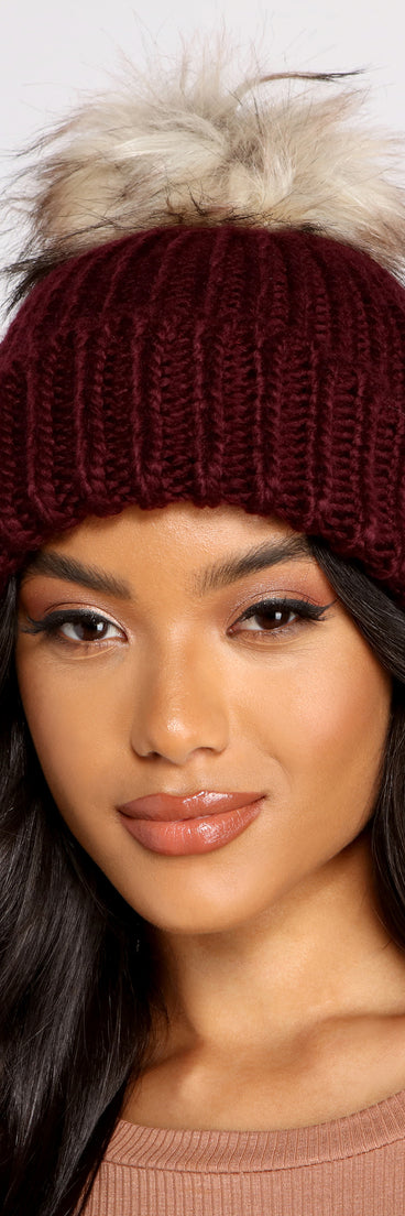 Cozy Vibes Knit Pom Beanie