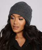 Shimmer On Lurex Slouchy Beanie