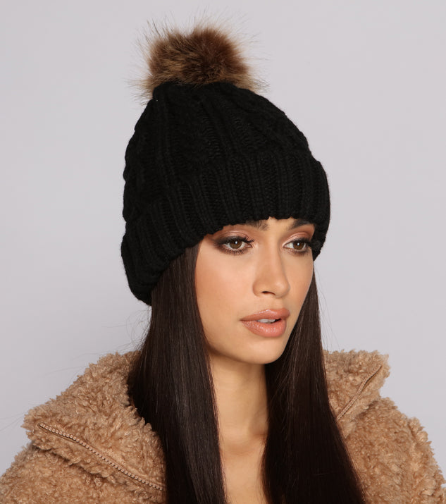 Cozy and Chill Pom Knit Beanie