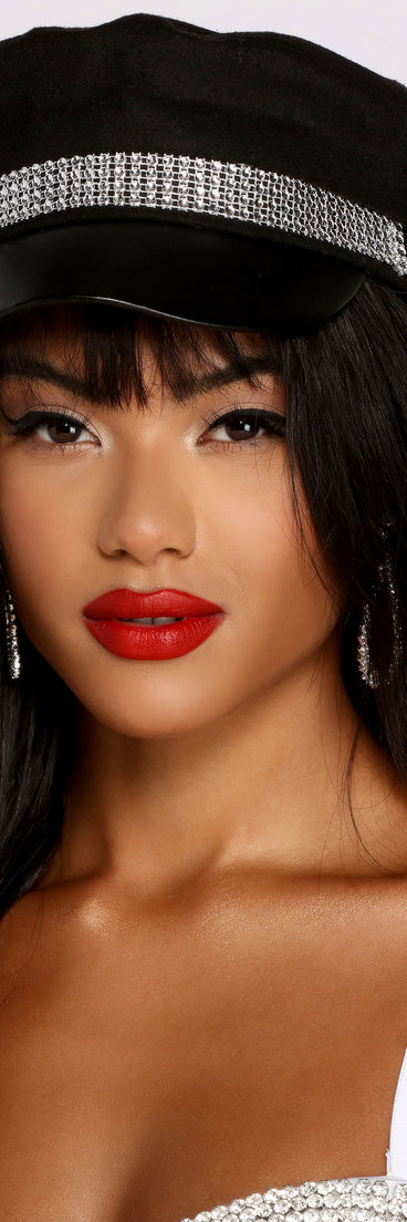 Rhinestone Cabby Hat