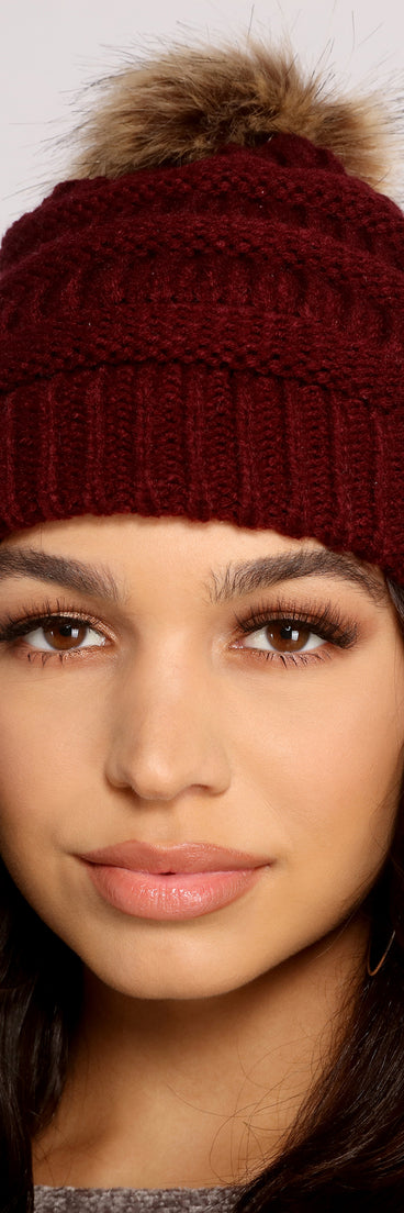 So Basic Knit Pom Beanie