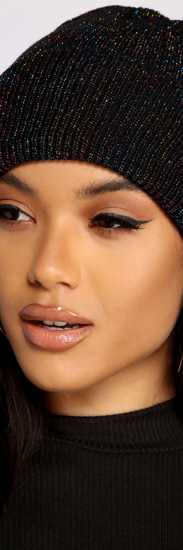 Layer In Luxe Slouchy Lurex Beanie