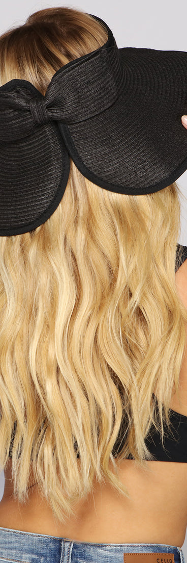 Sealed With A Bow Floppy Straw Visor