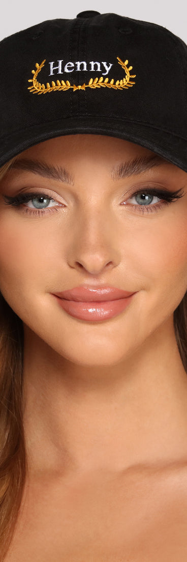 Sippin' On Henny Cap is a trendy pick to create 2023 festival outfits, festival dresses, outfits for concerts or raves, and complete your best party outfits!