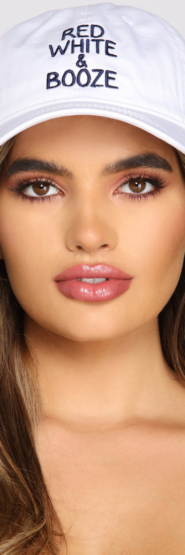 Red, White, And Booze Baseball Cap