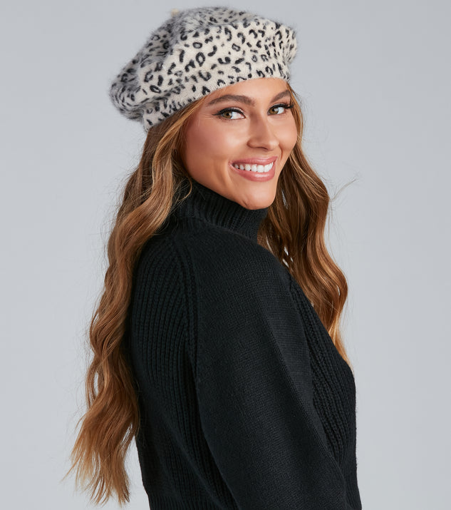 So Chic Leopard Beret for 2022 festival outfits, festival dress, outfits for raves, concert outfits, and/or club outfits