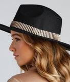 Trendy Glamour Rhinestone Panama Hat is a trendy pick to create 2023 festival outfits, festival dresses, outfits for concerts or raves, and complete your best party outfits!
