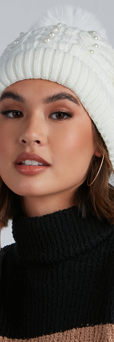 Pearl Of Cozy Pom Beanie