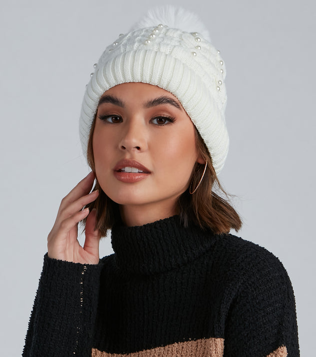 Pearl Of Cozy Pom Beanie