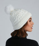 Pearl Of Cozy Pom Beanie