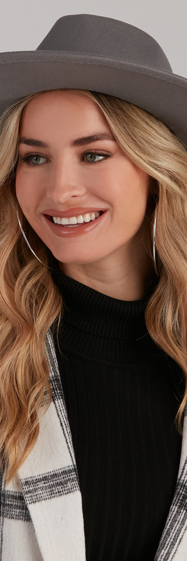 West Bound Faux Wool Buckle Panama Hat