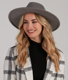 West Bound Faux Wool Buckle Panama Hat