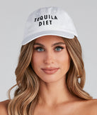 Tequila Diet Script Cap is a trendy pick to create 2023 festival outfits, festival dresses, outfits for concerts or raves, and complete your best party outfits!