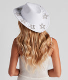 Yee-Haw Glam Rhine Star Cowboy Hat is a trendy pick to create 2023 festival outfits, festival dresses, outfits for concerts or raves, and complete your best party outfits!