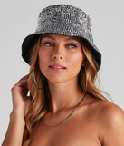 So Extra Glam Rhinestone Bucket Hat is a trendy pick to create 2023 festival outfits, festival dresses, outfits for concerts or raves, and complete your best party outfits!