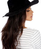 Braided Faux Suede Panama Hat
