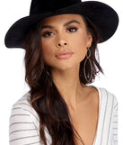 Braided Faux Suede Panama Hat
