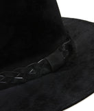 Braided Faux Suede Panama Hat