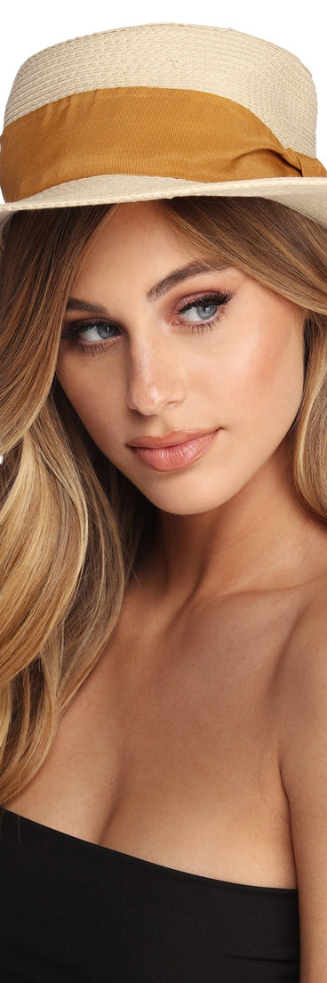 Resort Ready Banded Boater Hat