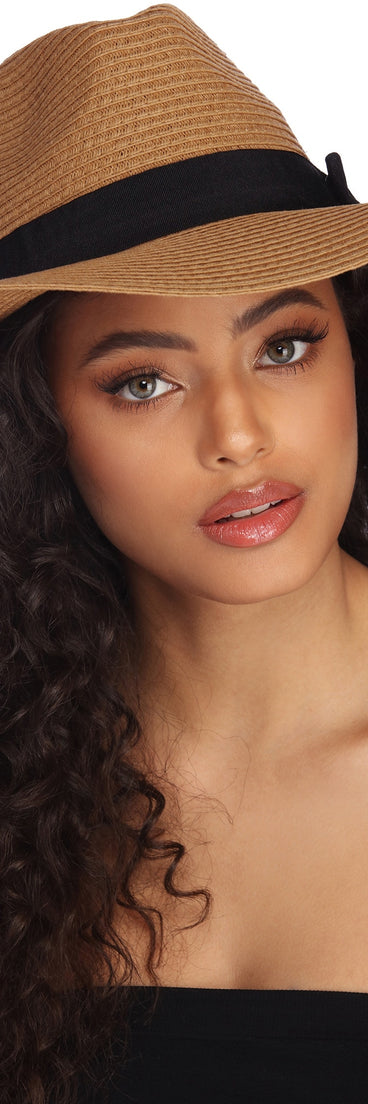 Banded Straw Panama Hat