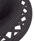 Cut Out Straw Floppy Hat