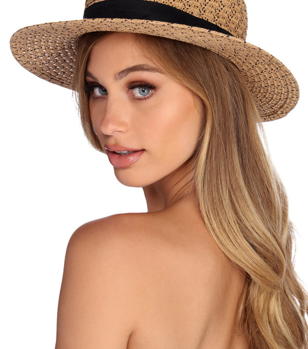 Vacay Vibes Straw Boater Hat