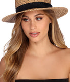 Vacay Vibes Straw Boater Hat