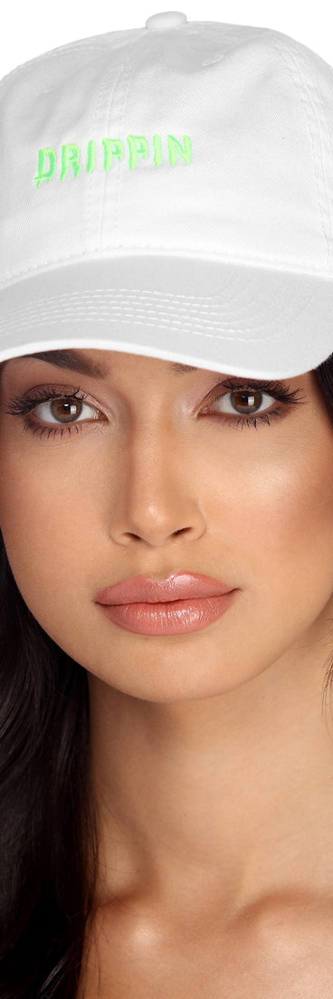 Casually Drippin' Cap for 2022 festival outfits, festival dress, outfits for raves, concert outfits, and/or club outfits